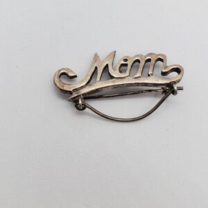 Vintage Sterling Silver Mom Pendant/Brooch Charm Holder